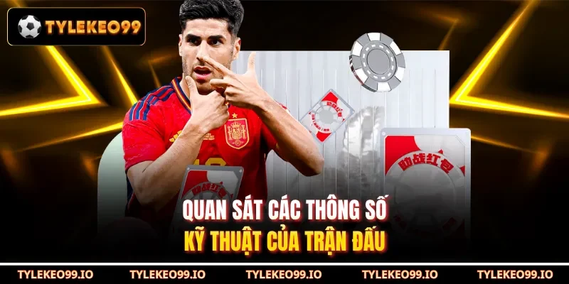 Quan sát các thông số kỹ thuật của trận đấu