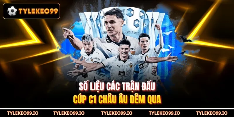Số liệu các trận đấu cúp C1 Châu Âu đêm qua