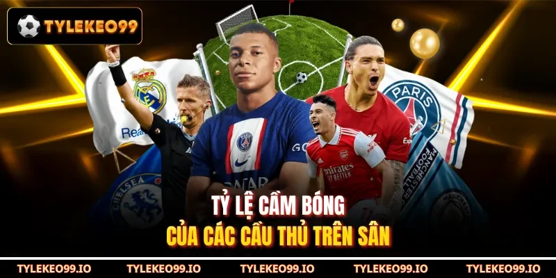 Tỷ lệ cầm bóng của các cầu thủ trên sân